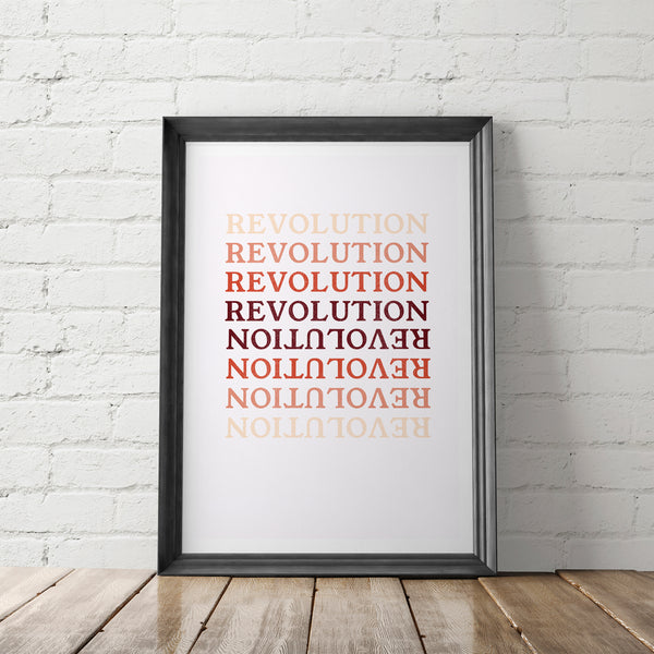 REVOLUTION art printable - Little Gold Pixel