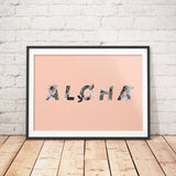 ALOHA art printable - Little Gold Pixel