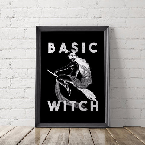 BASIC WITCH art printable - Little Gold Pixel