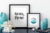 BEACH PLEASE art printable - Little Gold Pixel