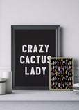 CRAZY CACTUS LADY art printable - Little Gold Pixel