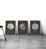 Moon Art Printable Set - Little Gold Pixel