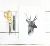 Deer Farmhouse Art Printable - Little Gold Pixel