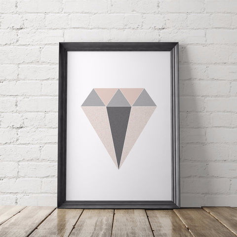 Geometric Diamond Art Printable - Little Gold Pixel