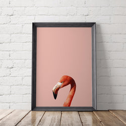 Flamingo Art Printable - Little Gold Pixel