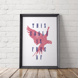 Patriotic Eagle Free AF Art Printable - Little Gold Pixel