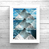 Geometric Sea Collage No. 1 Art Printable - Little Gold Pixel