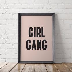 Girl Gang Feminist Art Printable - Little Gold Pixel