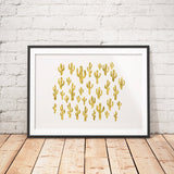 CACTUS GOLD art printable - Little Gold Pixel