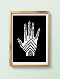 Henna Hand Art Printable - Little Gold Pixel