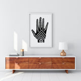 Henna Hand Art Printable - Little Gold Pixel
