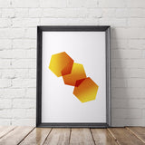 Hexagon Art Printable - Little Gold Pixel