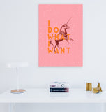 I Do What I Want Unicorn Art Printable - Little Gold Pixel