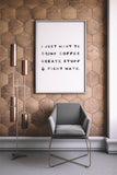 I Just Want to Fight Hate Art Printable - Little Gold Pixel
