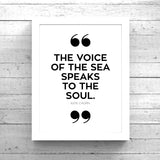 Voice of the Sea Quote Art Printable - Little Gold Pixel