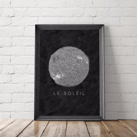 Le Soleil Sun Art Printable - Little Gold Pixel