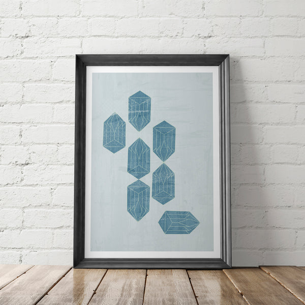 Magical Gemstones Art Printable - Little Gold Pixel