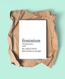 Feminism Dictionary Definition Art Printable - Little Gold Pixel
