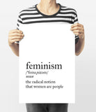Feminism Dictionary Definition Art Printable - Little Gold Pixel