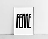 Femme Art Printable - Little Gold Pixel