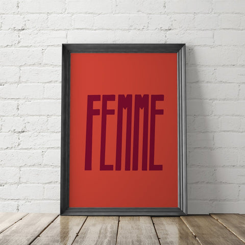 Femme Art Printable - Little Gold Pixel