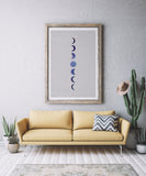Moon Phases Art Printable - Little Gold Pixel