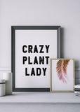 CRAZY PLANT LADY art printable - Little Gold Pixel