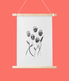 Watercolor Flowers Art Printable - Little Gold Pixel